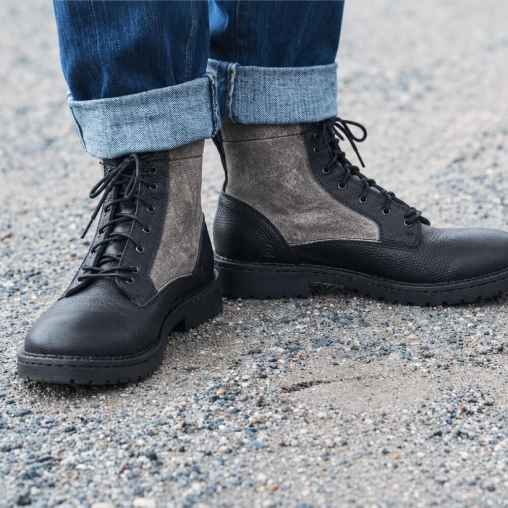 Born Men's Black and Grey Boots